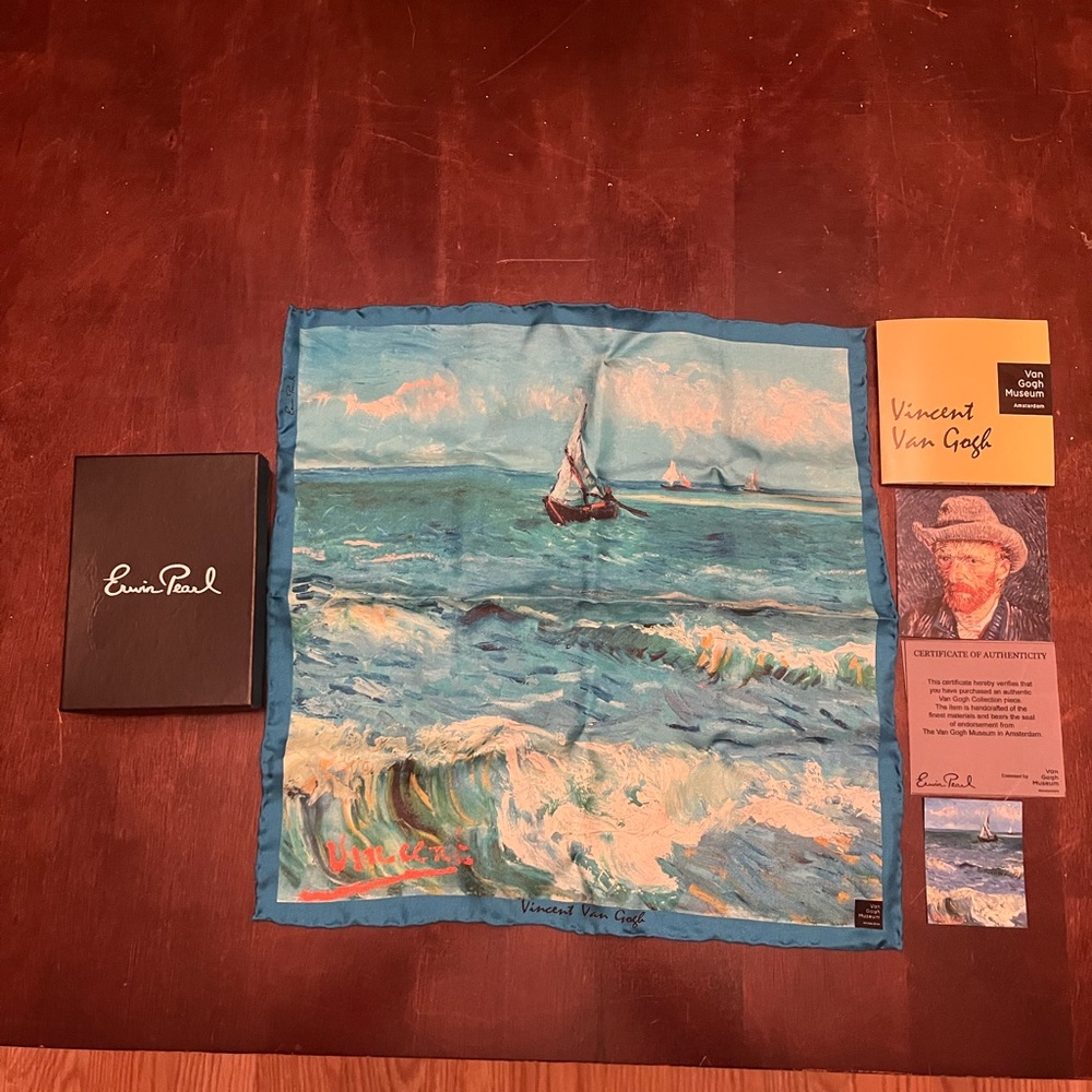 Van Gogh pocket square scarf